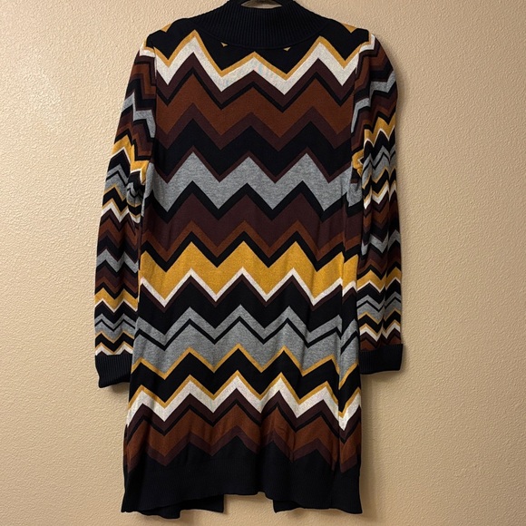 Missoni Target MEDIUM Multicolor Chevron Open Front Long Cardigan Duster - Picture 8 of 12